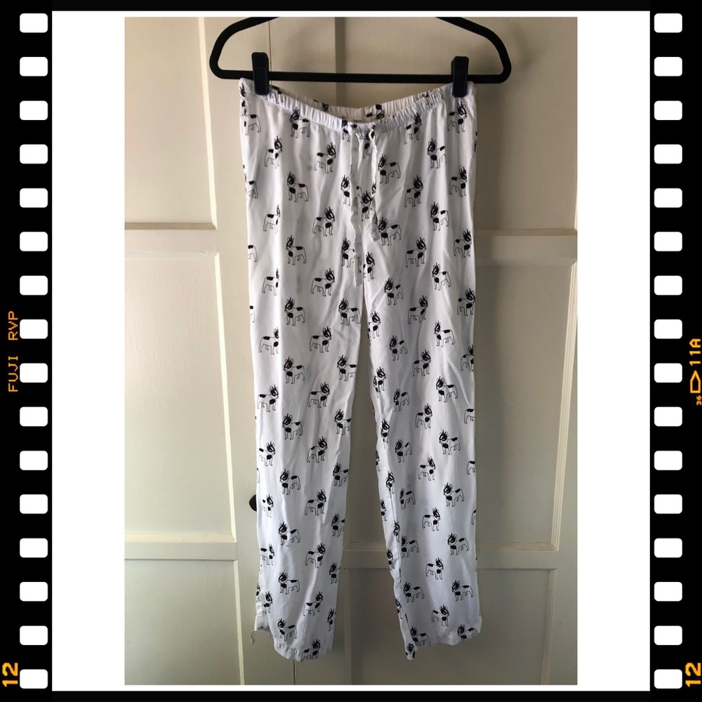 ⭐️Forever 21 Pajama Dog Pug Pants Size Small